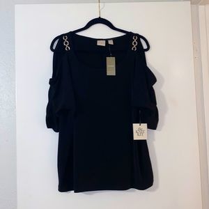 Chico’s Brand New Black Blouse Size 3